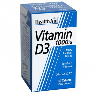 HEALTH AID VIT D3 1000iu. 30tabs