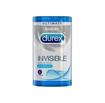 DUREX INVISIBLE EXTRA THIN EXTRA SENSITIVE 6τεμ. DUREX INVISIBLE EXTRA THIN EXTRA SENSITIVE 6τεμ.