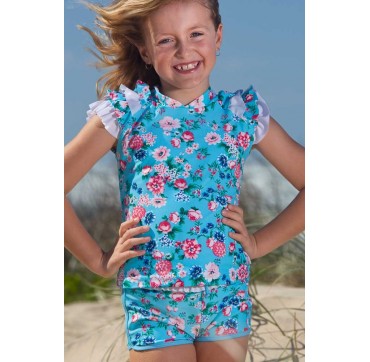Sun Emporium Αντηλιακή Μπλούζα Με Κοντό Μανίκι Πολύχρωμη Για Κορίτσια Size 4 4-8ετων