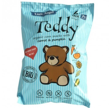 Mclloyds Little Angels Teddy Σνακ Από Βιολογικό Καλαμπόκι Καρότο & Κολοκύθα 30g