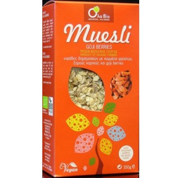 OLA-BIO ΒΙΟΛΟΓΙΚΟ ΜΟΥΣΛΙ ME GOJI BERRIES 350G OLA-BIO ΒΙΟΛΟΓΙΚΟ ΜΟΥΣΛΙ ME GOJI BERRIES 350G