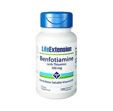Life Extension Benfotiamine With Thiamine 100 Mg, 120 Vcaps