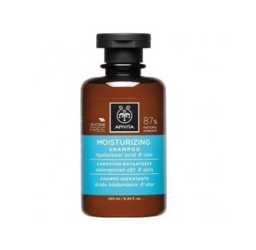 Apivita Moisturizing Shampoo Σαμπουάν Ενυδάτωσης Με Υαλουρονικό Οξύ & Αλόη, 250ml