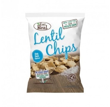 Eat Real Lentil Chips Sea Salt (gluten Free & Vegan) 135g