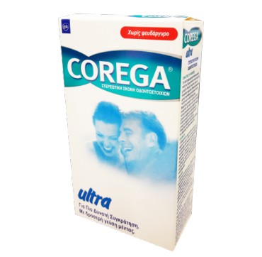 COREGA ULTRA ΣΤΕΡΕΩΤΙΚΗ ΣΚΟΝΗ ΟΔΟΝΤΟΣΤΟΙΧΙΩΝ 40gr COREGA ULTRA ΣΤΕΡΕΩΤΙΚΗ ΣΚΟΝΗ ΟΔΟΝΤΟΣΤΟΙΧΙΩΝ 40G