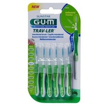 GUM 1414 ΜΕΣΟΔΟΝΤΙΑ TRAV-LER Tapered 1,1mm x6 GUM 1414 ΜΕΣΟΔΟΝΤΙΑ TRAV-LER Tapered 1,1mm x6