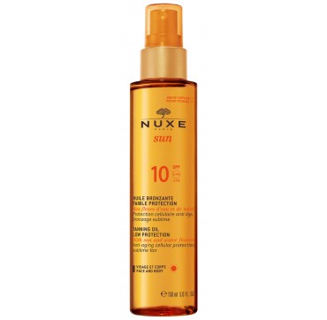 Nuxe Sun Tanning Oil Λάδι Μαυρίσματος Για Πρόσωπο & Σώμα Spf10 150ml