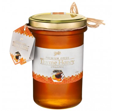 SMILE PREMIUM GREEK ORGANIC THYME HONEY - ΒΙΟΛΟΓΙΚΟ ΘΥΜΑΡΙΣΙΟ ΜΕΛΙ 410GR