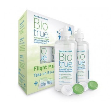 BAUSCH + LOMB BIO TRUE FLIGHT PACK 2x60ML BAUSCH + LOMB BIO TRUE FLIGHT PACK 2x60ML