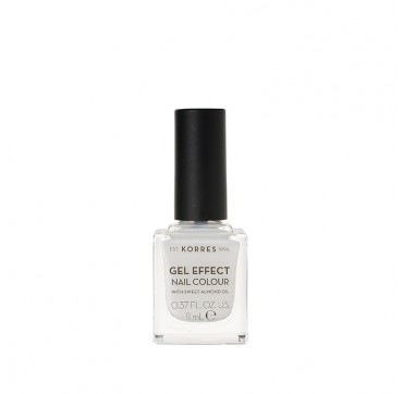 Korres 02 Porcelain White Gel Effect Nail Colour With Sweet Almond Oil 11ml