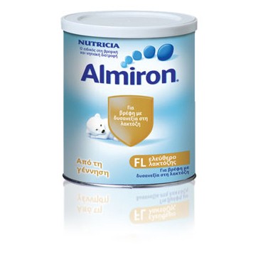 NUTRICIA ALMIRON FL 400g NUTRICIA ALMIRON FL ΕΙΔΙΚΟ ΓΑΛΑ ΓΙΑ ΒΡΕΦΗ ΜΕ ΔΥΣΑΝΕΞΙΑ ΣΤΗ ΛΑΚΤΟΖΗ 400G