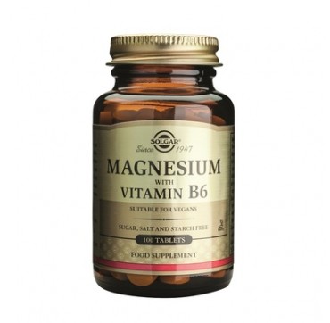SOLGAR MAGNESIUM WITH VITAMIN B6 100TABS
