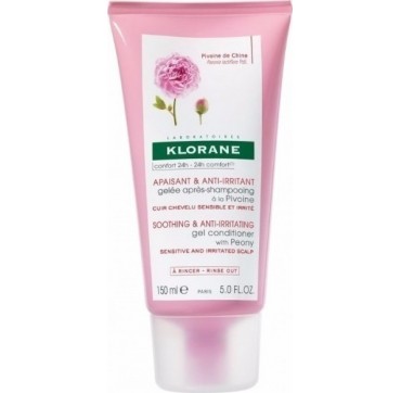 Klorane Soothing & Anti-irritating Gel Conditioner With Peony For Sensitive And Irritated Scalp 150ml