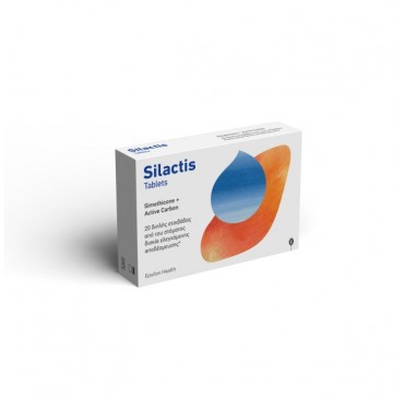 EPSILON HEALTH SILACTIS SIMETHICONE + ACTIVE CARBON (50 + 300 MG) 20TABS EPSILON HEALTH SILACTIS SIMETHICONE + ACTIVE CARBON (50 + 300 MG) 20TABS