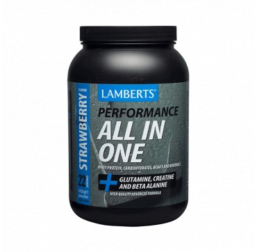 Lamberts Performance All-in-one Strawberry Flavour Φόρμουλα Πρωτεΐνης Με Γεύση Φράουλα 1450g