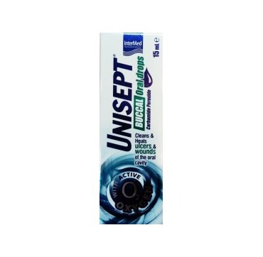 Intermed Unisept Buccal Oral Drops Στοματικές Σταγόνες 15ml