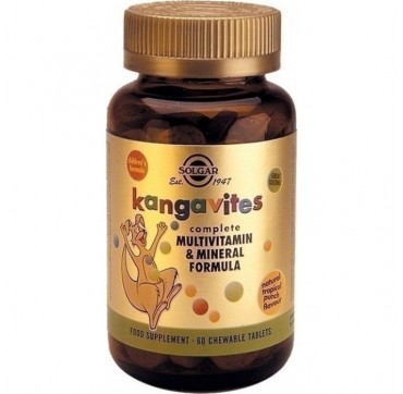 SOLGAR KANGAVITES CHILDREN'S FORMULA TROPICAL 60 tabs SOLGAR KANGAVITES TROPICAL 60 tabs