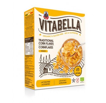 Vitabella Organic/bio & Gluten Free Corn Flakes Βιολογικές Νιφάδες Καλαμποκιού Χωρίς Γλουτένη 225g