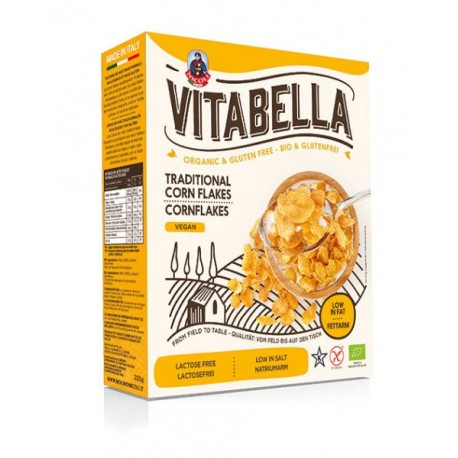 VITABELLA ORGANIC/BIO & GLUTEN FREE CORN FLAKES ΒΙΟΛΟΓΙΚΕΣ ΝΙΦΑΔΕΣ ΚΑΛΑΜΠΟΚΙΟΥ ΧΩΡΙΣ ΓΛΟΥΤΕΝΗ 225G