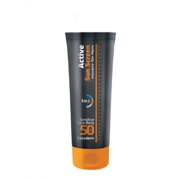 FREZYDERM ACTIVE SUN SCREEN SENSITIVE FACE - BODY SPF 50 ΕΝΕΡΓΗ ΑΝΤΗΛΙΑΚΗ ΠΡΟΣΤΑΣΙΑ ΓΙΑ ΠΡΟΣΩΠΟ & ΣΩΜΑ 150ML