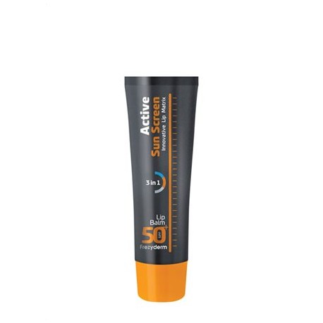 FREZYDERM ACTIVE SUN SCREEN LIP BALM SPF 50+ ΕΝΕΡΓΗ ΑΝΤΗΛΙΑΚΗ ΠΡΟΣΤΑΣΙΑ ΓΙΑ ΤΑ ΧΕΙΛΗ 15ML