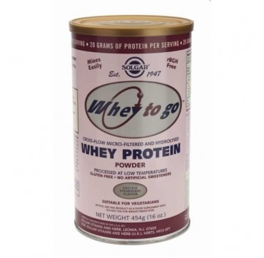 SOLGAR WHEY TO GO PROTEIN STRAWBERRY POWDER 454gr SOLGAR WHEY TO GO PROTEIN STRAWBERRY POWDER 454gr