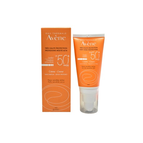 Avene Cream Spf50+ Αντηλιακή Κρέμα Για Πρόσωπο Και Λαιμό Χωρίς Άρωμα 50ml