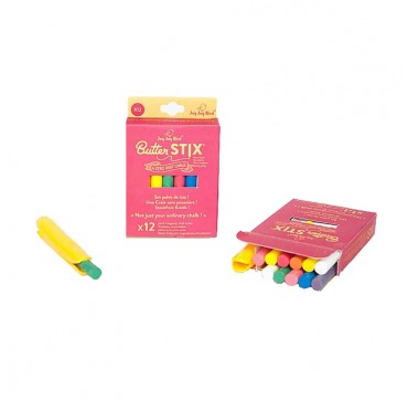 JAQ JAQ BIRD - BUTTER STIX CHALKS JAQ JAQ BIRD BUTTER STIX ZERO DUST CHALKS ΧΡΩΜΑΤΙΣΤΕΣ ΚΙΜΩΛΙΕΣ & ΘΗΚΗ 12 TEM.
