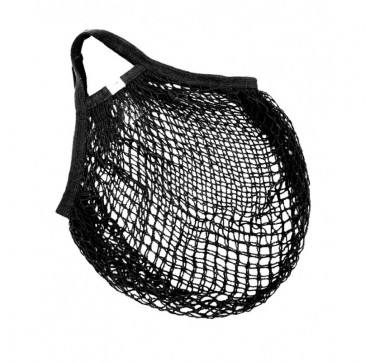 Casa Organica Τσάντα Δίχτυ Από Βιολογικό Βαμβάκι Μακριά Λαβή Black 1tmχ